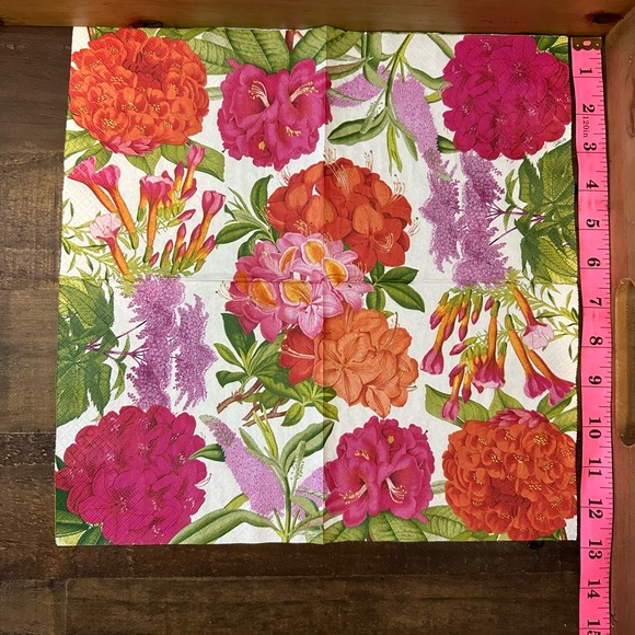 Colorful Spring Flowers and Easter Bunny Paper Napkins - Picture 5 of 5